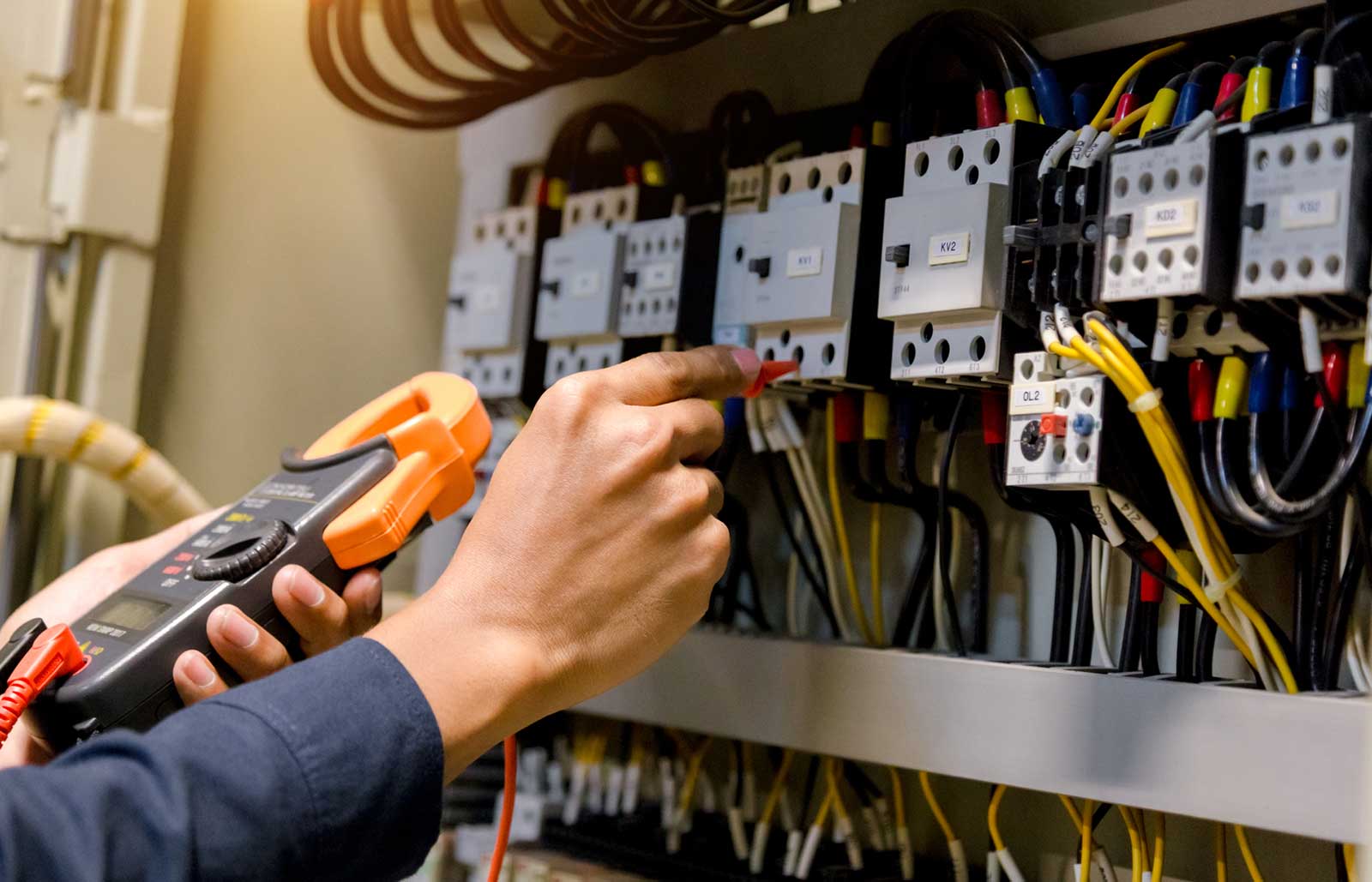 Inside a power factor correction cabinet